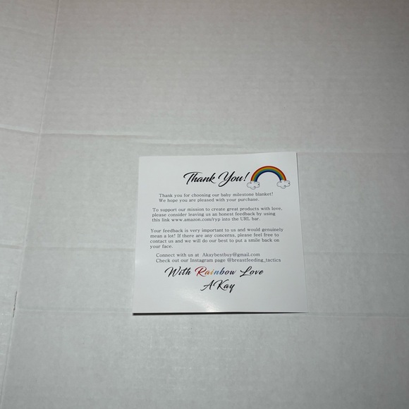 A Kay Baby Milestone Blanket - Picture 5 of 8